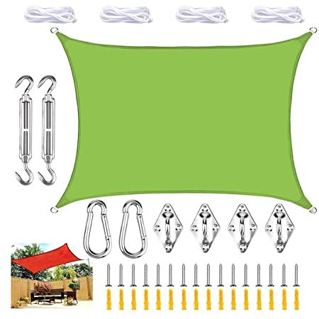 Anti Heat Net Shade Net 1.8 X 2 M Sun Awning Protection Sun Sail 98% UV Protection Shade Fabric For Pergola Garden Greenhouse Egg Chair Cover Green 3x4m
