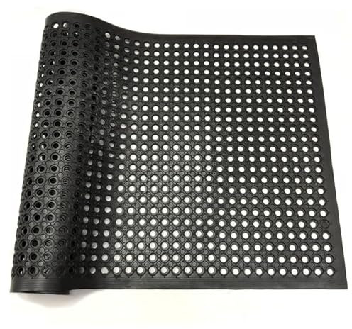 Rubber Floor Mats 60x36inch Anti Slip Mat Commercial Kitchen Mat Drainage Mat for Restaurant Bar Kitchen Entryway Indoor Outdoor