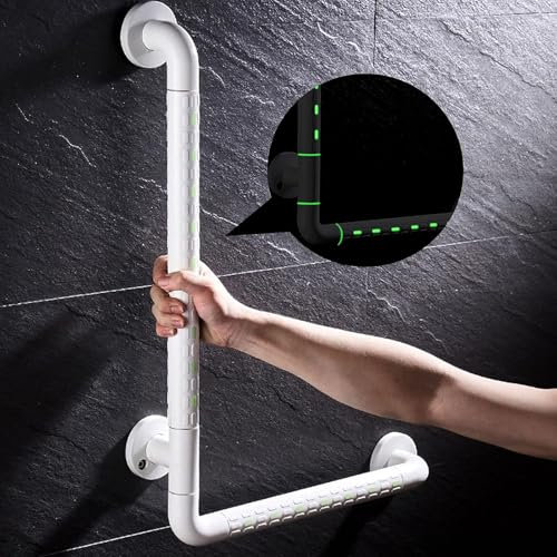 1 x Haltegriff für Badezimmer, Sicherheits-Haltegriff für Dusche, 304 Edelstahl, rutschfeste Haltegriffe für Senioren und Kinder, Schwangere, Weiß (30 cm)