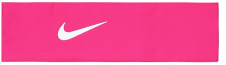 Nike Herren Dri-Fit Fury Classic Headband Stirnband Running Fitness Training Sport Haarband schweißableitend, Vivid Pink/White/White, One Size