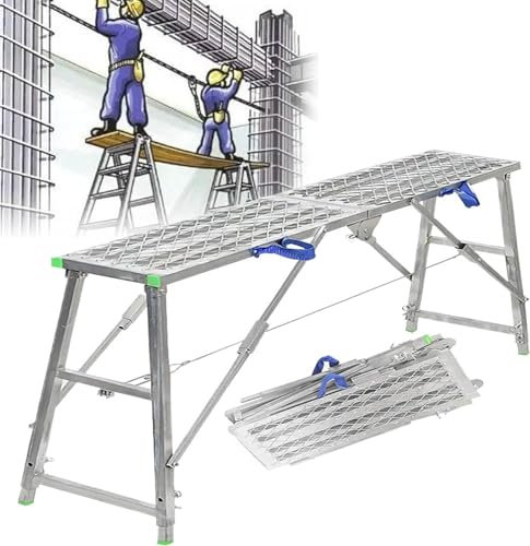 BSZYFQVE Piattaforma di ponteggio Multifunzionale per lavori edili ad Alta Quota sicuri e stabili (180 * 40 cm)
