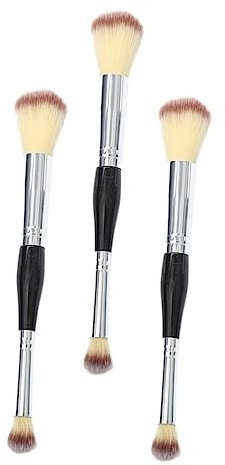 Vaguelly Set 3 per in Polvere a Doppia Estremità Professionali per per Fard e Contouring Facili Trasportare e