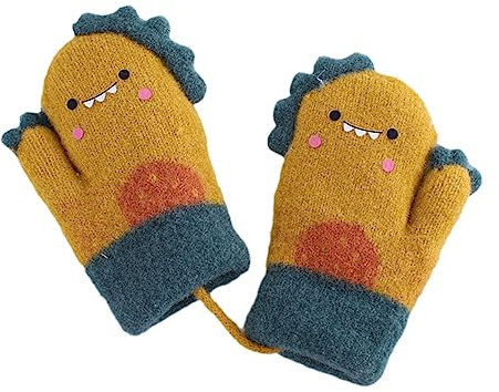 BESPORTBLE Guantes De Dinosaurio De Peluche Para Invierno Guantes De Dedos Resistentes Al Frío Para Otoño Invierno