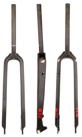 ZJHAHJY Fourche Rigide pour VTT 26'', 27,5'', 29'', Tube Conique Droit 1-1/8'', Fourche Avant Rigide en Fibre de Carbone, Freins à Disque, fourches rigides QR 9 x 100 mm