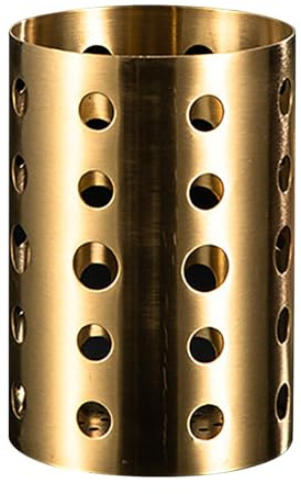 Yosoo Health Gear Porta Bacchette in Acciaio Inossidabile, Coccio per Utensili da Ispessito con Fori di Scarico, Design Accentuato per Utensili e Forbici