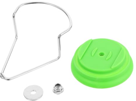 ibasenice Set 4 Pezzi Accessori Facile Installazione per Tagliaerba a Batteria in Pp e Acciaio con Copertura Base, Dado, Rondella e Paracolpi per Giardinaggio