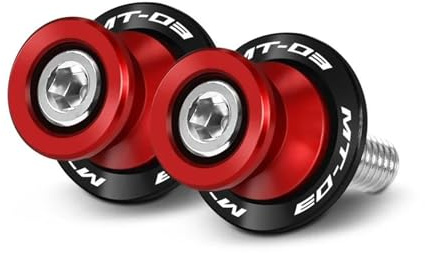 Ständeraufnahme Montageständer Bobbins Für Yamaha MT 03 MT03 MT-03 2015-2025 Motorrad-Schwingarm-Ständerschrauben-Gleitschutz 6 Mm(rot)