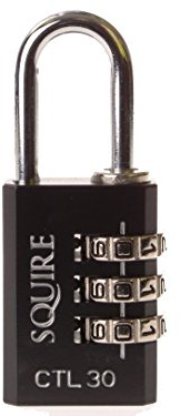 Squire CTL30 Combination Padlock 30mm, Black