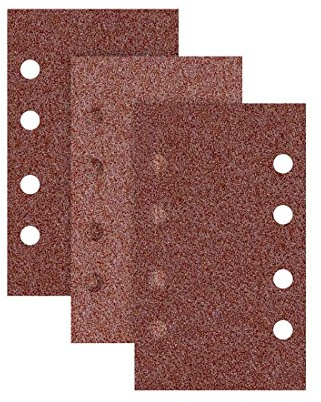 RETOL Schleifblätter, 133 x 80 mm, 8-Loch (50 Stk.), Korn 60 | f. Schwingschleifer, Normalkorund, Klettbefestigung