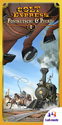 Ludonaute Asmodee Colt Express – Postkutsche & Pferde | Erweiterung | Familienspiel | Brettspiel | 2-6 Spieler | Ab 10+ Jahren | 40+ Minuten | Deutsch