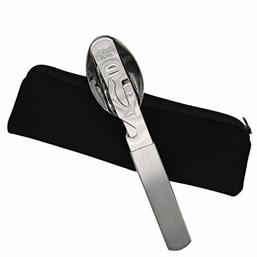 Unbekannt Bundeswehr Essbesteck Das Original Besteck aus Edelstahl rostfrei Feldbesteck Besteckset Original BW NEU jetzt mit praktischem Neopren-Etui