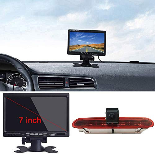 「Rückfahrkamera Transportster + 7 Zoll TFT LCD Monitor」Bremsleuchte Auto Dach Rückfahrkamera für FIAT Doblo 263 von (2010-Present)/Opel Combo (2011-2018)