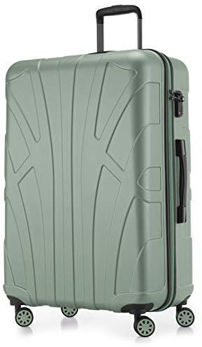 suitline - Großer Hartschalen-Koffer Koffer Trolley Rollkoffer XL Reisekoffer, TSA, 76 cm, ca. 96-110 Liter, 100% ABS matt, Mint | ABS-Hartschale · TSA-Zahlenschloss · Erweiterbar · 4 Rollen · Austauschbare Ersatzteile · Aufgabegepäck · Urlaub · 2-3 Wochen