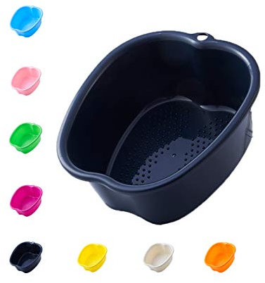 Grande vasca per Pediluvio Plastica Vaschetta Pedicure,per Pedicure Disintossicazione e Massaggio,perfetta per Immergere i Piedi,Può essere Messo a Bagno (Black)