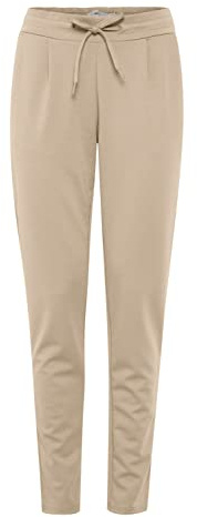 ICHI IHKATE PA2 Damen Sweathose Sweatpants Relaxhose mit Stretch Schmaler Schnitt mit Elastikbund, Größe:M, Farbe:Doeskin (151308)
