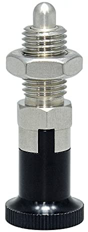 AUZHU- PTUS- Metrische- Edelstahl-Rastbolzen mit Rastsperre Arretierbolzen Federbolzen Positionierbolzen Sicherungsstifte Radbolzen Ausrichtstifte Teleskopstift Indexierstift Größe: M6 mm, S5 mm