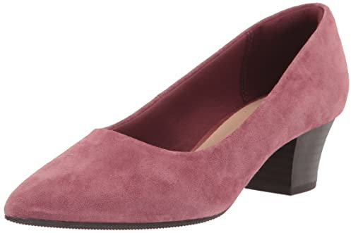 Clarks Teresa Step, Scarpe décolleté Donna, Pelle Scamosciata Rosa Scura, 36 EU