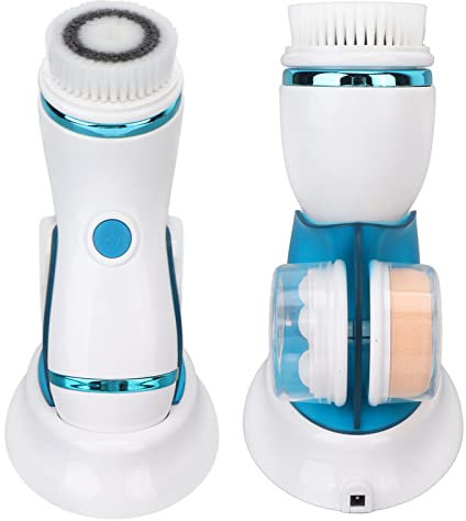 Brosse électrique pour le visage avec 4 têtes de brosse, appareil de nettoyage des pores pour un nettoyage en profondeur