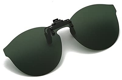 YAMEIZE Polarisierte Clip Sonnenbrille UV400-Schutz Randlose Gläser für Damen Herren Clip on Brille Fahren im Freien