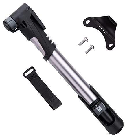 GIYO Bike Tire Pump | 2 Stage HP HV 120 PSI Max | Clever Valve Fits Presta & Schrader | for MTB & Road Frame Mounted (GP992) Taiwan Made
