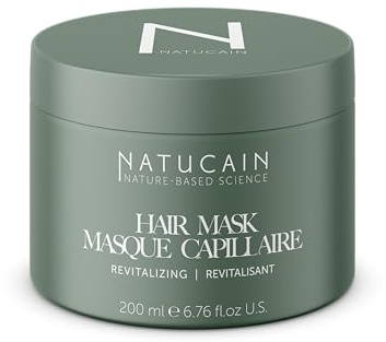 Natucain Revitalizing Hair Mask | Haarmaske für geschädigtes Haar | Repariert tiefenwirksam Haarschäden | Für längeres, gesünderes Haar | 200 ml