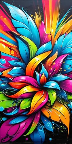 Diamond Painting Farbe Graffiti 5D DIY Diamant Painting Bilder Erwachsene Diamond Painting Zubehör Malen Nach Zahlen Basteln Erwachsene Diamont Painting Deko für Weihnachten Home Decor(100x200cm)-M3