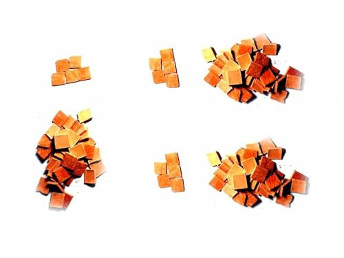 780 quadratische Fliesen 10 x 10 mm Terrakotta für Pastori Krippen Miniaturen zum Bauen von Dächern, Wänden, Böden usw