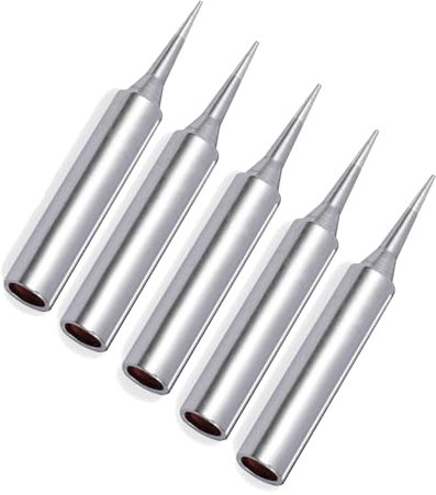 Lötkolben Spitzen, 900M Lötspitze, Ersatz Lötspitzen Set Legierungenlötspitzen Verwendung für Lötpistole, Lötstation Schweißen, Löten usw (5 Stück 900M-T-I)