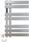 Scaldasalviette Elettrico Bagno, Termoarredo Elettrico Bagno Argento 450 mm×720 mm, Scaldasalviette Elettrico, Termoarredo Elettrico, Scaldino Asciugamani, 235 W, Risparmio Energetico-Silver Left