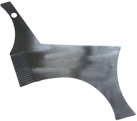 Bart-Styling-Schablone aus Edelstahl, für Herren, leicht, flexibel, Bartformung, Trimmer, Werkzeug, ordentliches Bart-Management-Werkzeug