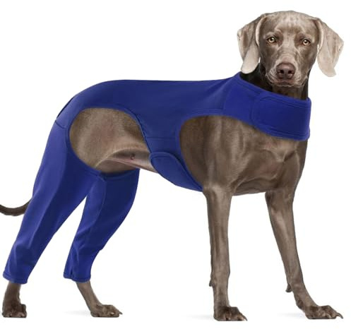 Hjyokuso Hundebody Nach Op Mit Bein, Wundschutzanzüge, Hinterbeinschutz, Anti-Wundlecken Body, E-Kragen Alternative, Hundeschenkel Schutz Bodysuit