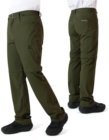KUTOOK Pantalones de Senderismo para Hombre Secado Rápido Ciclismo MTB Deportes Al Aire Libre Transpirable Ligero KLP703