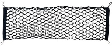 autositz Organizer Auto-Kofferraumnetz Elastisches Nylon Aufbewahrungsnetz Für Die Rückseite des Autos Doppellagiger Gepäck-Lebensmittelhalter Kofferraum Organizer Klett(90 x 40cm)