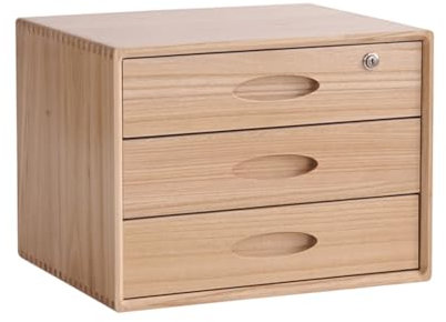XBDLYQBD Schubladenkommode aus Holz, Schubladenbox, Kommode aus Holz, Büroaufbewahrung, Aufbewahrungsbox mit Schubladen, Bürokommode aus Holz mit 3 Schubladen