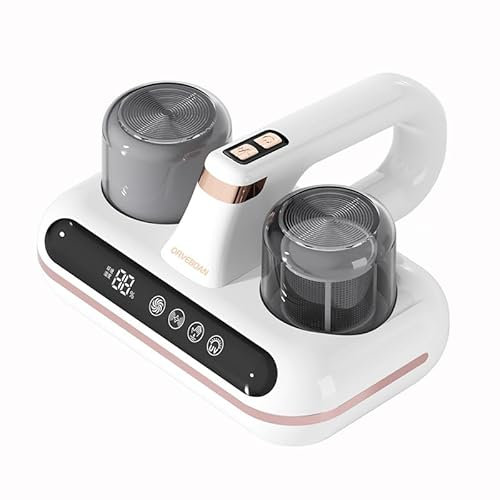 Roadtime Cordless Mattress Vacuum Cleaner with LED Display, Dust Mite Vacuum with UV Light, 1800mAh Battery and 3 HEPA Filters, 10KPA Handheld Vacuum Cleaner for Mattresses, Beds, Sofas, Pillows