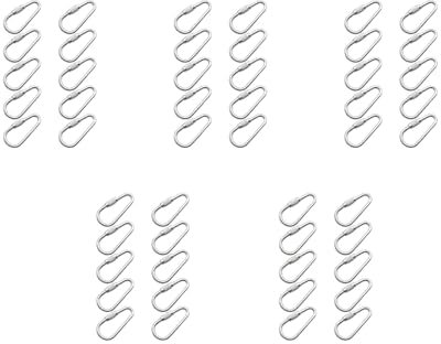 YiNLuax 10-teilige Vogelspielzeugteile Edelstahlhaken Zum Aufhängen Von Papageien Futterspender Spiegelspielzeug Kleintiertunnel Hängemattennest Papageienvogelspielzeugteile Masse