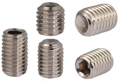 DEPYEE 10 Stück M2 M3 M4 M5 M6 M8 M10 Innensechskant-Stellschraube Cup Point Edelstahl kopflose Innensechskant-Madenschraube DIN916(2mm X10pcs,M1.6)