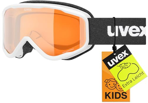 uvex speedy nova - Gafas de esquí para niños - filtro categoría 2 - tintadas para realzar el contraste - white sl/lasergold - one size