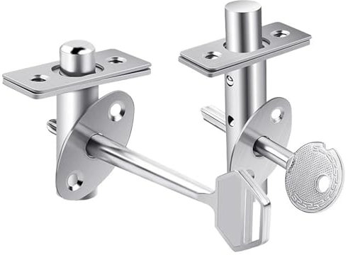 Serratura for tubi in acciaio inossidabile Serratura scura Serratura for porta a canale Serratura for tubi Ferramenta for mobili 1 pz(Short typelong key)