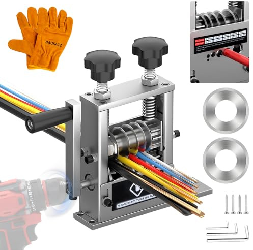 BAUSATZ Wire Stripper, Cable Stripper Wire Stripper Machine Cable Stripper Machine for Diameter 3-17mm Cable, with 6 Channels 5 Blades + 2 Extra Blades