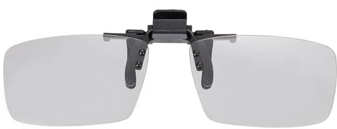 sourcing map Polarized Clip-on 3D Glasses, Passive Circular 3D Viewing Glasses Frame for Anaglyph Movies Theater Games TV Photo Projector