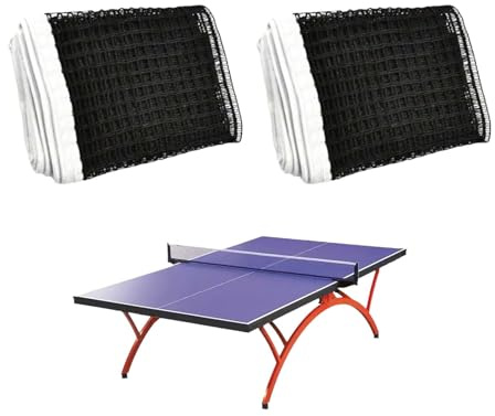 ZHYUAN 2 pièces,180cm*15cm Filet de tennis de table portable,polyester-coton noir,Filet de tennis de table long,Filet de ping-pong portable,Filets de ping-pong durables,Filet de ping-pong sans support