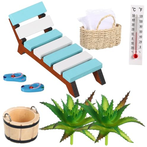 VALICLUD 1 Juego De Accesorios para Sauna Minidecoración De Playa Accesorios De Playa En Miniatura Decoración Costera Miniaccesorios De Micropaisaje Accesorios De Decoración para Casa