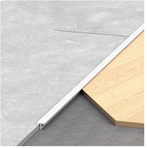 T-Profil Aluminium Ausgleichsprofil Übergangsleiste 3er-Pack 100 Cm Türstreifen Für Haustüren Einfache Montage(White,6.0mm/0.23in)