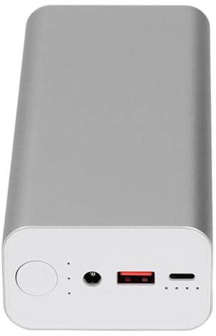 Power Bank, caricabatterie portatile rapido ad alta capacità da 30000 mAh e 65 W, 12 V, 15 V, 19 V, 3 voltaggi esclusivi, batteria esterna per telefono compatibile con ventole USB e tablet.