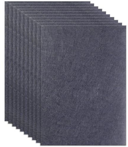 10 Stück Bastelfilz Grau, Filzstoff A4 20x30cm, 1 mm Filz Blätter zum Basteln, Große Vliesstoff Stoff Filzplatten, Polyester Felt Fabric für DIY Handwerk, Nähen, Bastelprojekte, Dekoration