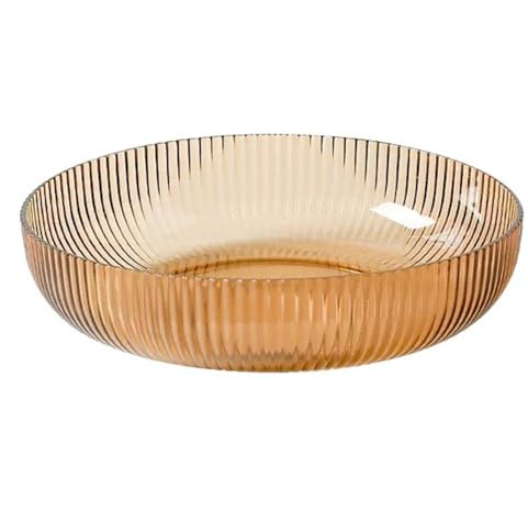 DTACBNEUZ piatto fondo Piatto piano Pratico prototipo di cibo Stoviglie da cucina frutta in vetro for uso domestico dessert Insalatiera riutilizzabile(Yellow)