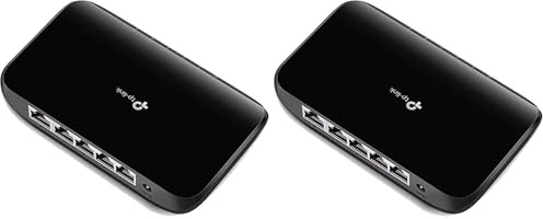 TP-Link TL-SG1005D Switch Ethernet Gigabit 5 Ports 10/100/1000 Mbps - idéal Partage de Connexion et Mise en réseau pour Les Petites Entreprises et Les Bureaux Domestiques (Lot de 2)