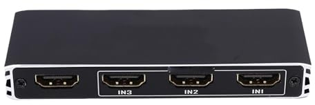 Asixxsix HDMI Switcher med IR-fjärrkontroll, 120Hz 4K HDMI Splitter 3 in 1 Out, Switcher L för Home Game Console TV DVD, Plug And Play