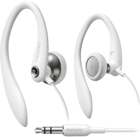 Philips SHS3200WT Flexible Earhook Headphones, White